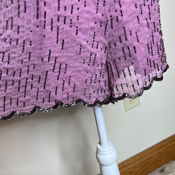 Free People Purple Romper with beading  Size M - Picture 4 of 14